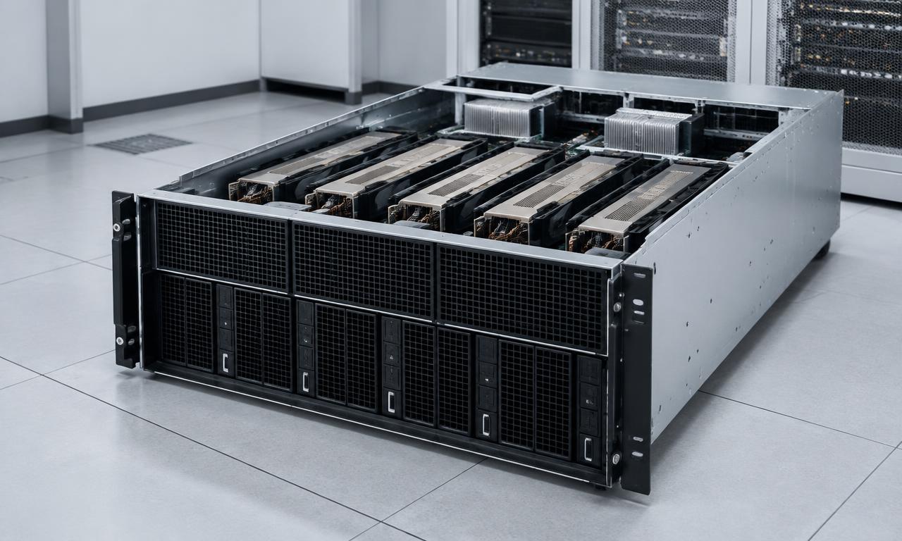 Illustration of a dedicated GPU server machine